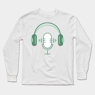 Podcast Vibes_Green Long Sleeve T-Shirt